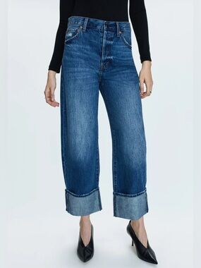 Pistola Ryder High Rise Cuffed Straight Jeans Fulton 26